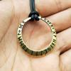 Vintage Norse Mythology Viking Odin Symbol Old Futhark Runes Viking Necklace Jewelry Lover Country Pendant