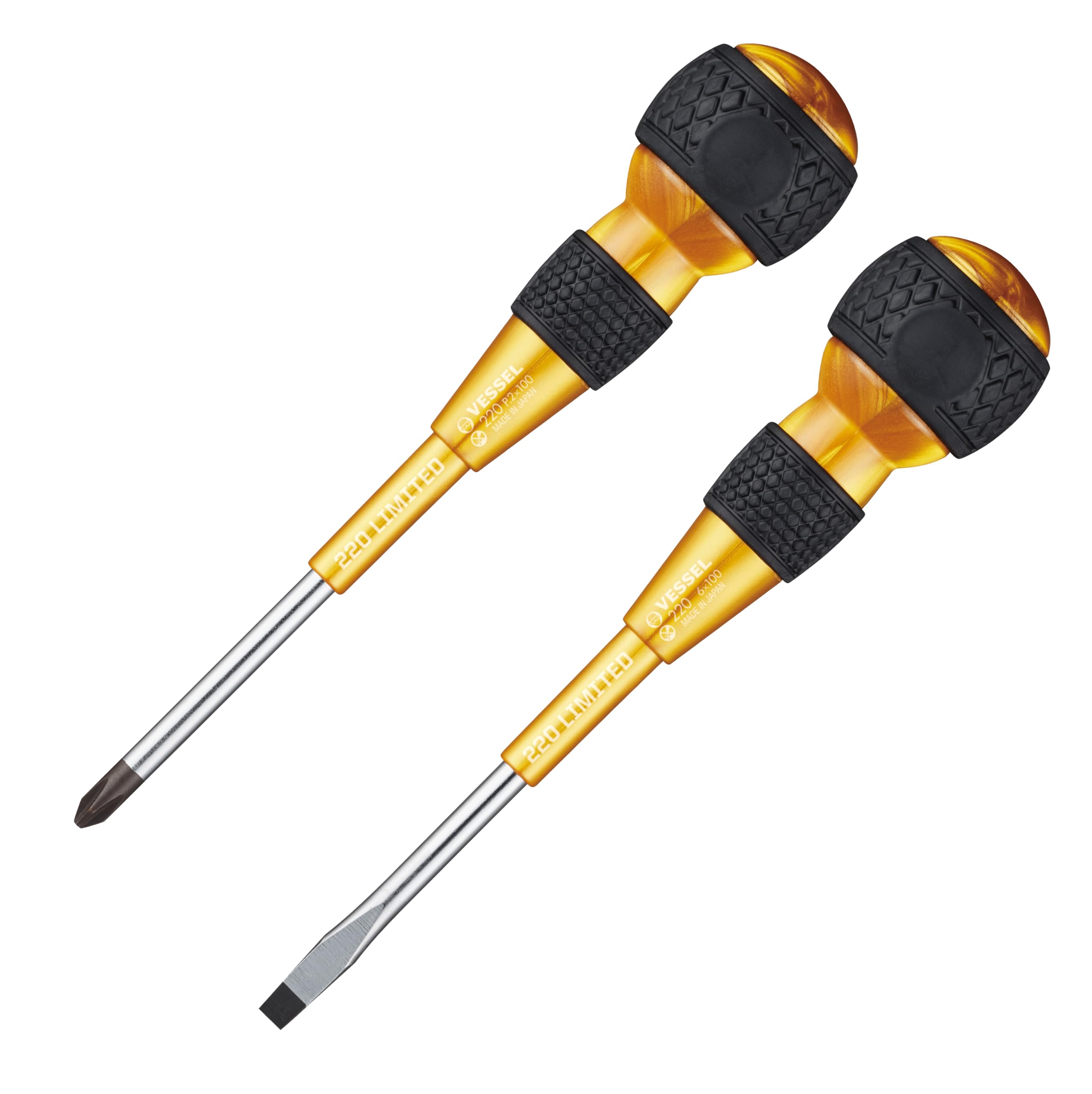 

VESSEL Limited Premium Color Ball Grip Driver Gold 220-2PS-PGL