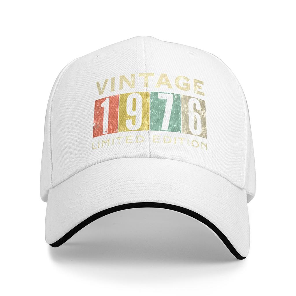 Vintage 1976 Limited Edition Birthday Funny Gift Sun Baseball Cap Summer Retro Trucker Hat For Men Running Hippie Baseball Caps