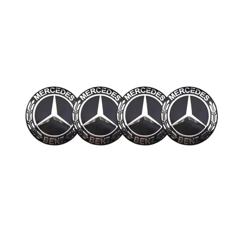 

Car Sticker 2025 Hot For Mercedes Benz 4pcs 75MM For MERCEDES BENZ AMG W205 W213 W206 W166 W176 W220 W253 C180 C200 Car Wheel Ce 75mm 4pcs