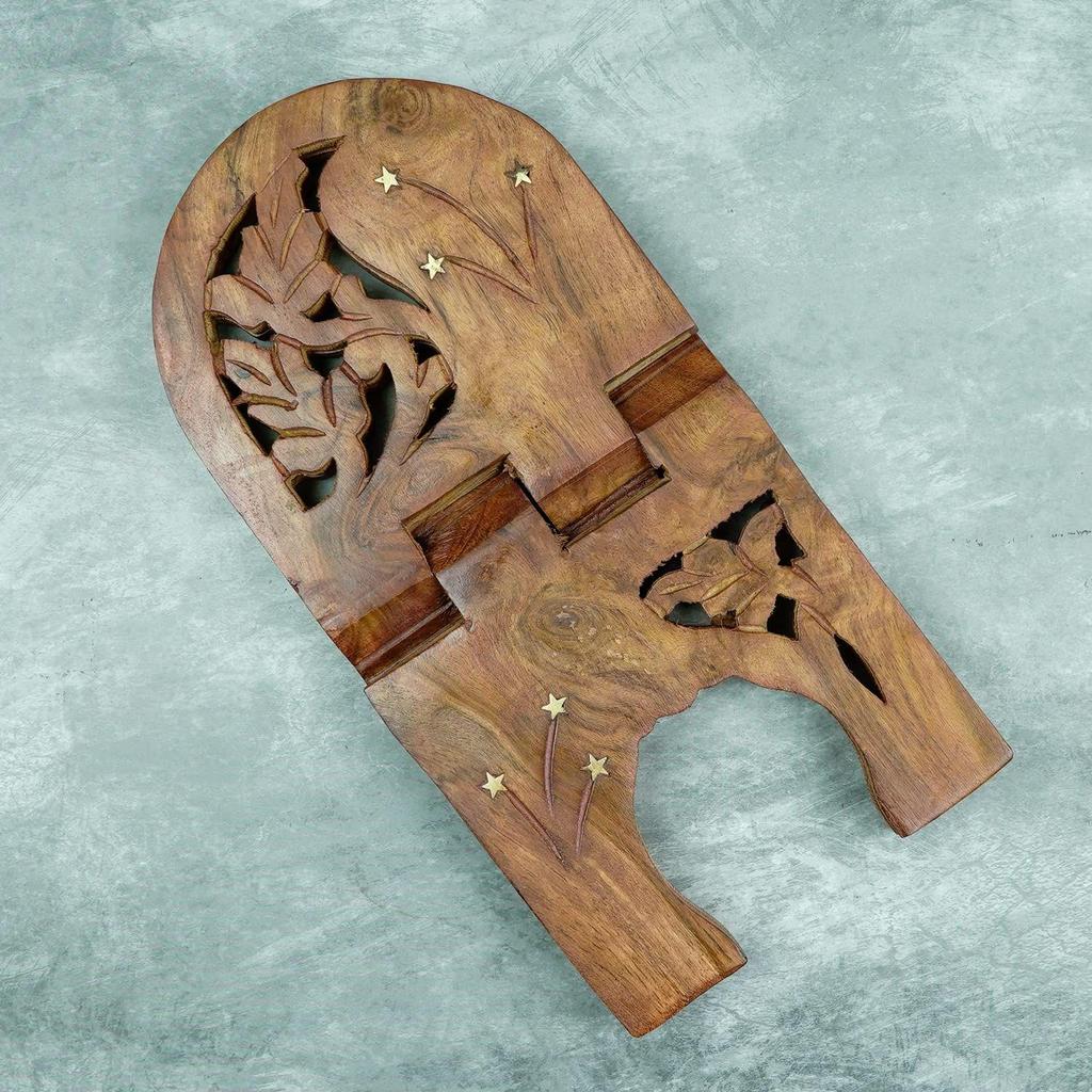 Premium Pakka Sheesham Wooden Rehal | Religious Holy Book Stand Holder