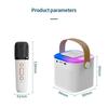 Y1 Wireless Dual Microphones Karaoke Machine KTV DSP System Bluetooth 5.3 PA Speaker HIFI Stereo Surround RGB Colorful LED Lights