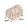 Crystal Jewelry Box Treasure with Lid Trinket Organizer Holder for Bedroom Tabletop Wedding