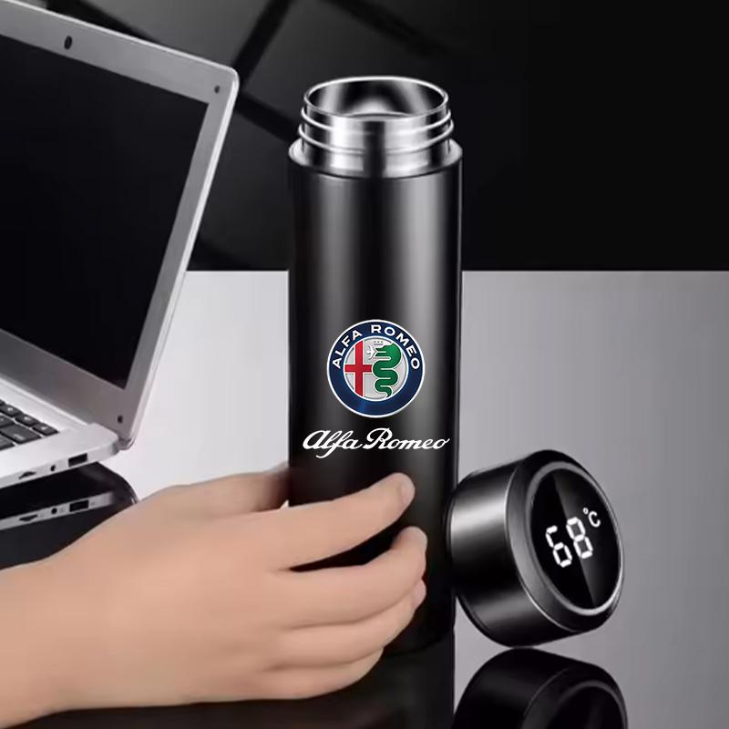 Smart Insulation Cup Car Thermos Mug Water Bottle For Alfa Romeo STELVIO Giulia 159 Giulietta 147 Mito 156 MTO Car Accessories