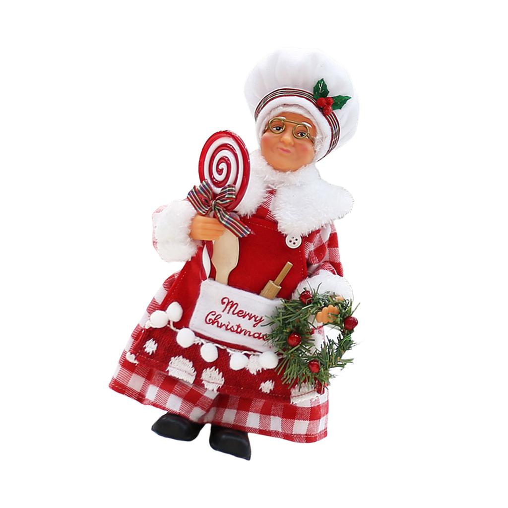 Christmas Chef Santa Claus Figurine Novelty Christmas Santa Chef Display Piece Adds Charm To Any Room Decoration