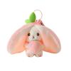 Little Rabbit Plush Keychain: Cute Fruit Pendant Toy for Women