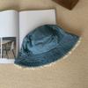 Big Brimmed Lace Fisherman Hat Y2K Panama Hat Fashion Denim Bucket Hat  Lady