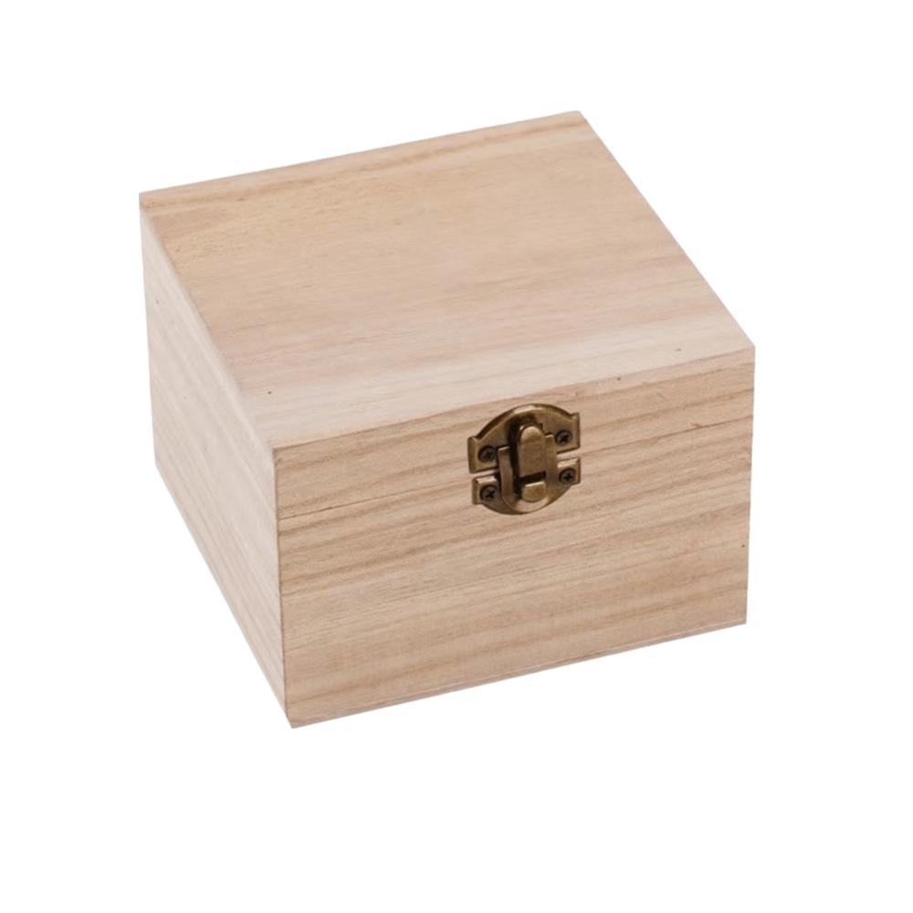 Sturdy Wooden Gift Packaging Boxes Vintage Flip Lid Rectangular Wooden Box Wood Storage Box Gift Packaging Use