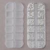 12Grids 3D Mixed White Pearls Nail Charms 0.15-0.5Mm Round/Semicircle Pearl Beads Nail Art Rhinestones Diy Manicure Accessories