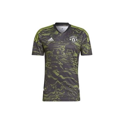 Manchester United Condivo 22 Training Jersey Semi Solar Slime/Black Men Streetwear HE6682