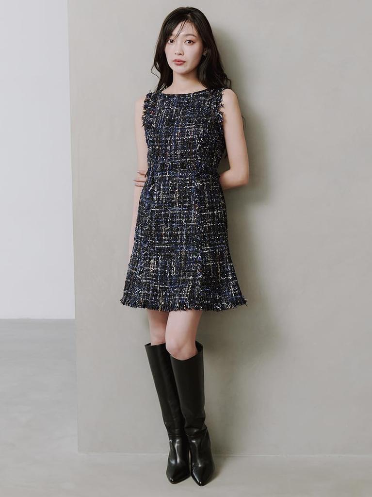 Tweed mini dress SWFO254176NVY0