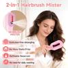 BEPAN Peigne Spray Coiffant 2 en 1 Brosse à Cheveux Portable avec Vaporisateur d'Eau Brosse Démêlante Antistatique Utilisation Double Humide et Sec Outil de Coiffage