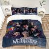 3pcs Wednesday Bedding Set Down Comforter Cover and Pillowcases, Suitable for All Seasons(No Insert)-0729035