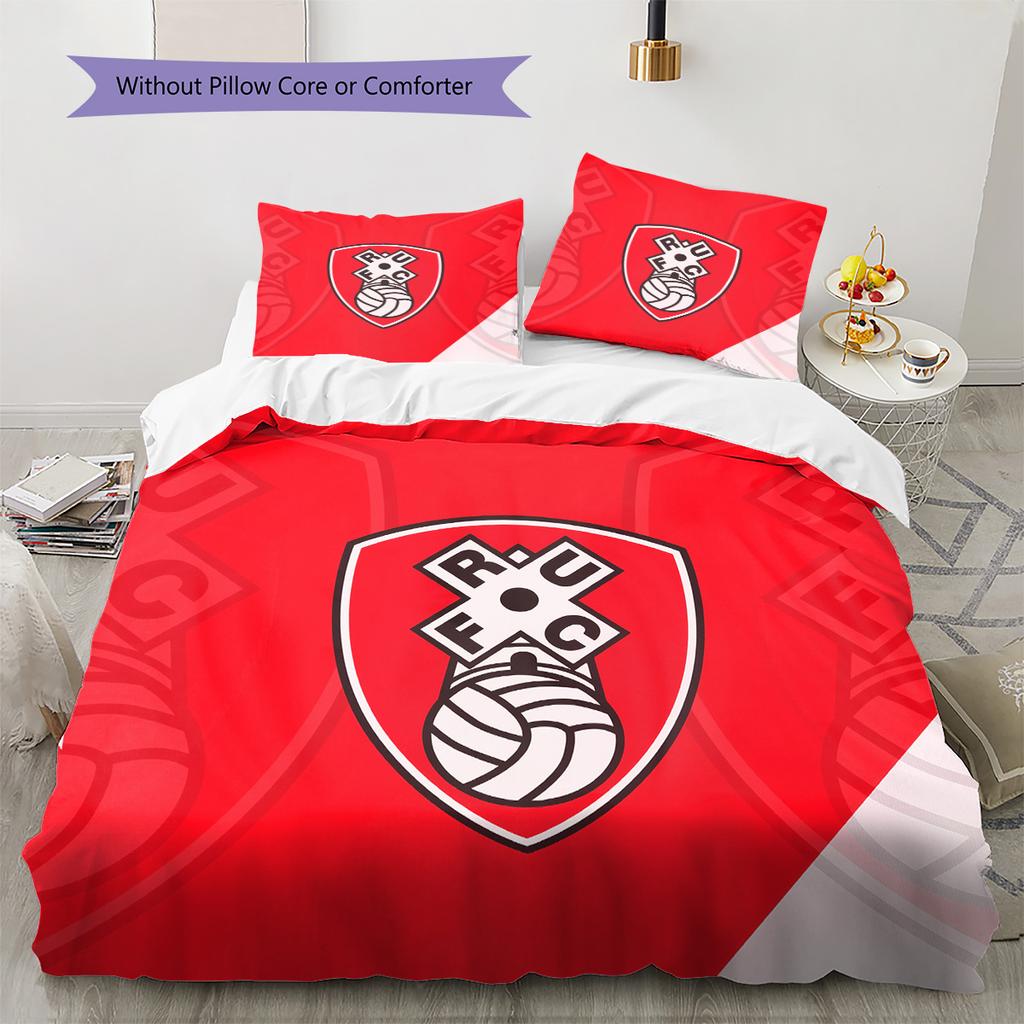 Rotherham United F.C.  Pattern Bedding Quilt Set  Home Decoration  Gift (1 * duvet cover + 2 * pillowcase  without core)