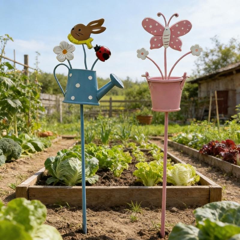 Artistic Iron Flower Petal Ground Spikes Decorative Garden Stakes For Enhancing Garden Or Patios Aesthetics