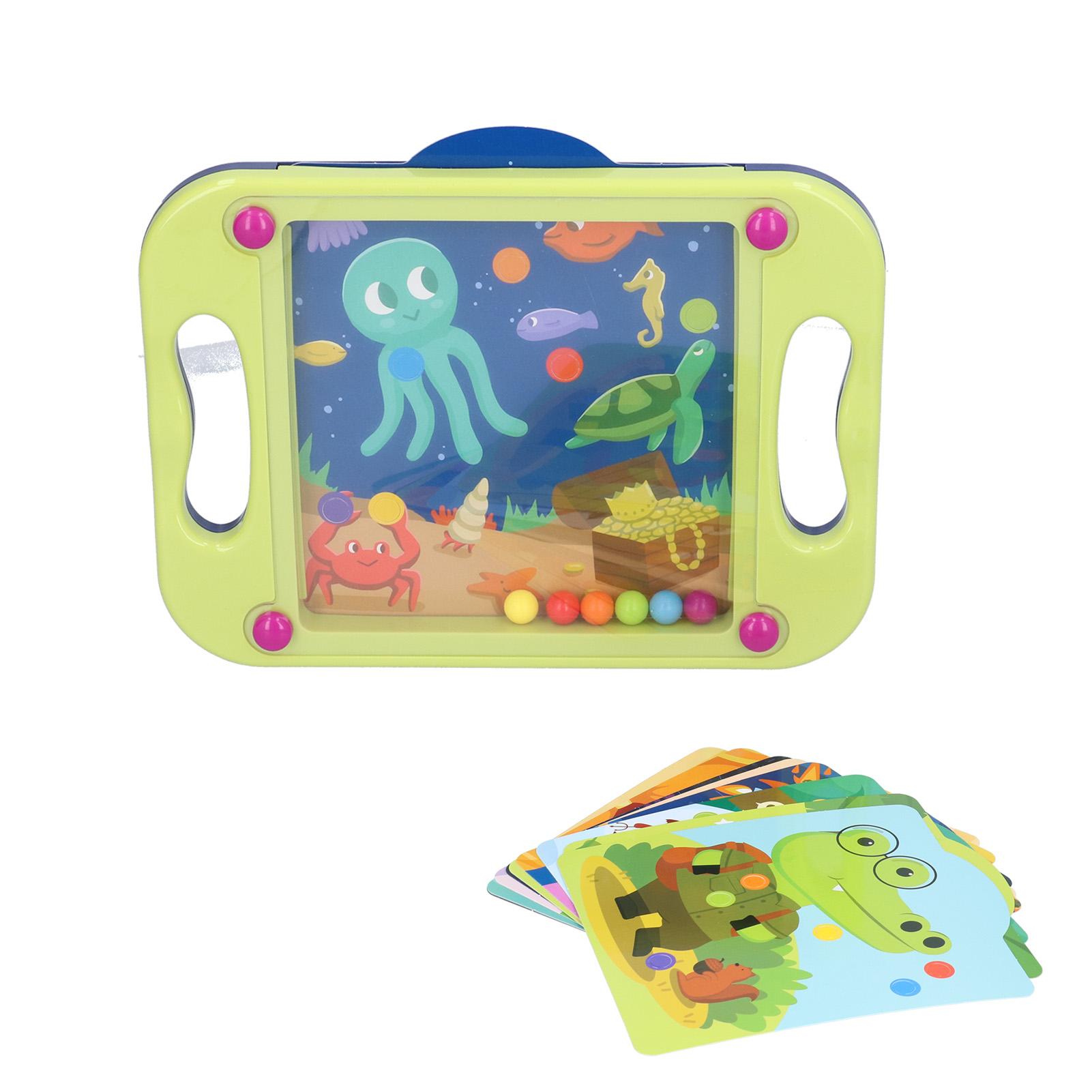 

Пластиковые бусины Игра Головоломка Доска Ручная Балансировочный шар Лабиринт Доска Развивающие Игрушки-головоломки с бусинамиСиний