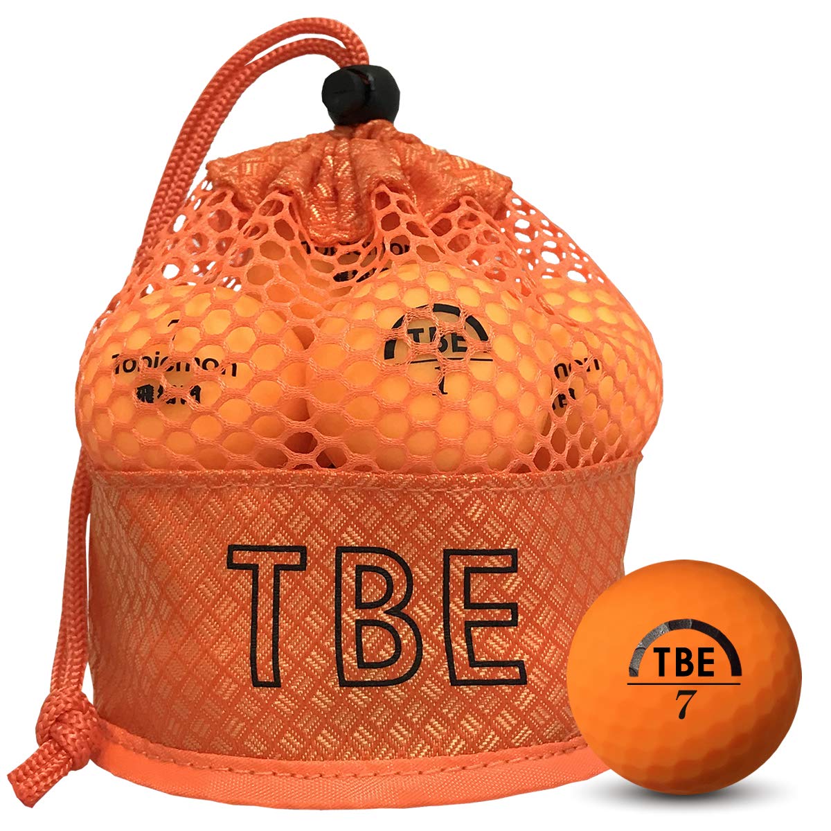 

FST Limited Edition TOBIEMON Fluorescent Matte Golf Set of with Original Mesh Matte Orange High-Visibility Balls, R&A Approved, 2-Piece 12, Bag,