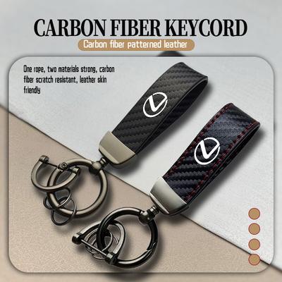 Carbon Fiber Car Logo Key Chains Keyring Emblem Key Rings For RX350 IS250 IS200 GS300 LX570 RC350 UX250h ES350