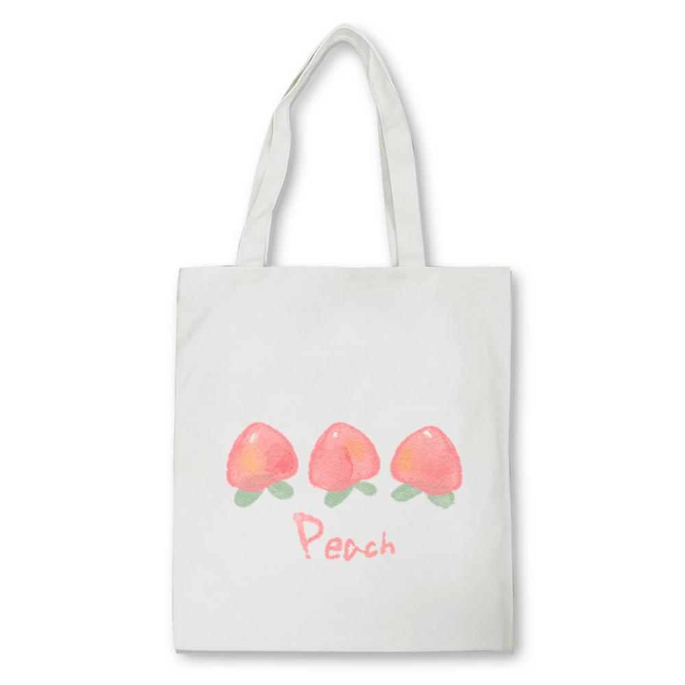 Fashion Kawaii Canvas Bag Summer Lemon Print Women Shoulder Bag White Large Capacity Reusable Shopper Bag Female Handbag