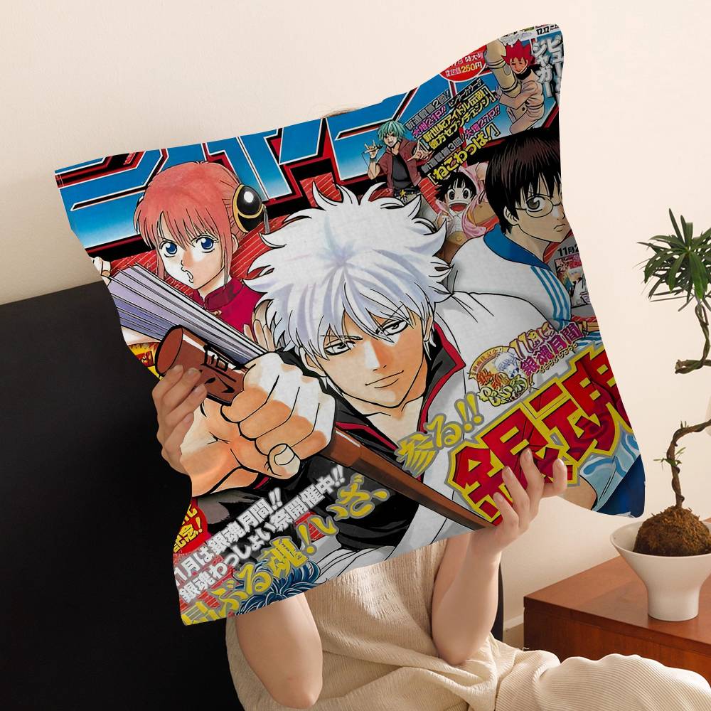 

GINTAMA Anime Cushion Cover Polyester Sofa Cushions Decorative Throw Pillows Home Decoration Pillowcover 30x30 cm