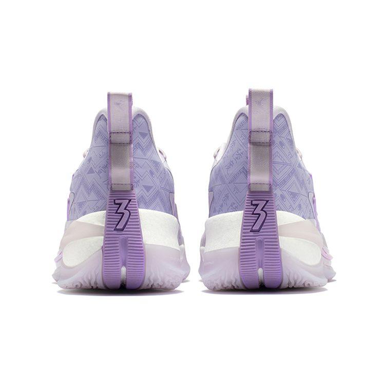 Scarpe da Basket 361 Big3 3.0 Pro Hangzhou Leno Ammortizzazione, Resistenti all'Usura Basse da Uomo Viola Pastello Chiaro 672231113-1