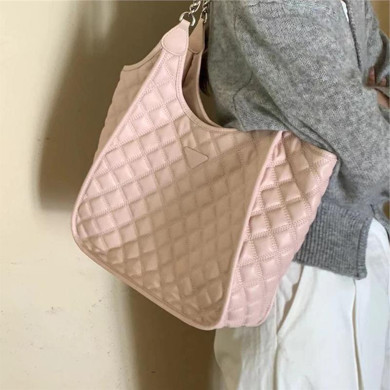 

Оригинальная сумка в стиле South, сумка-тоут в стиле рококо, женская сумка-тоут 2024 года, ромбовидная, большая вместимость, ручная сумка через плечо розовый