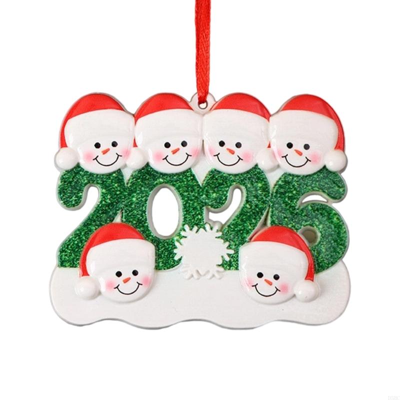 Handmade Snowman Couple Holiday Decoration Resin Materials Decorative Hanging Ornament for Seasonal Display