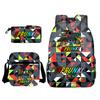 Boys Backpack Rhythm Box Treasure Children's School Bag Anime Satchel Pencil Bag Oxford Cloth Elementary School Student D