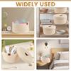 2Pcs Cotton Rope Storage Baskets Woven Desktop Sundries Kids Toys Organizer Box Storage Basket with Lid Sorting Jewelry Snack
