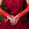 2 Stück Blumen-Spitzen-Fingerlose Handschuhe Tanzpartys Überschuhe Ärmel für Hochzeiten und Veranstaltungen