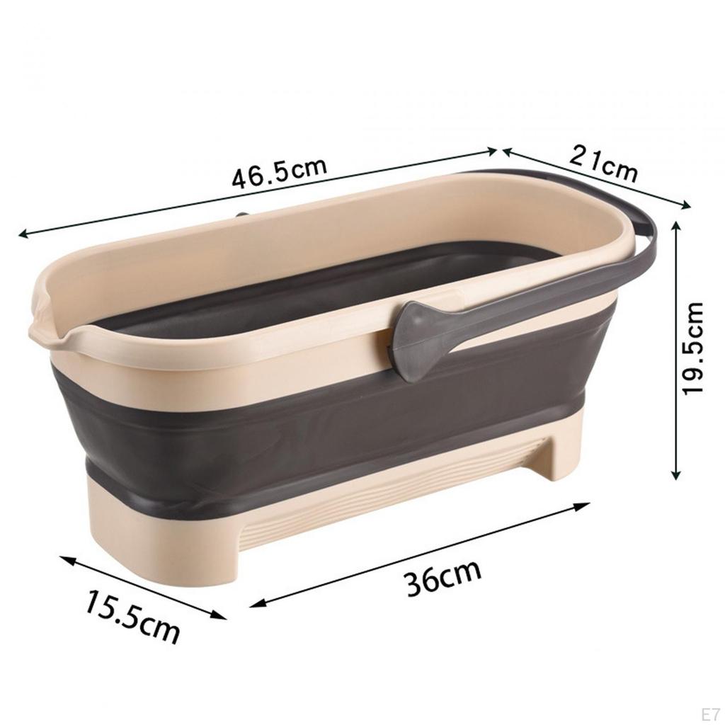 Bucket Mop Foldable Portable Water Pail Foot Soaking Basin Sturdy Rust Resistant