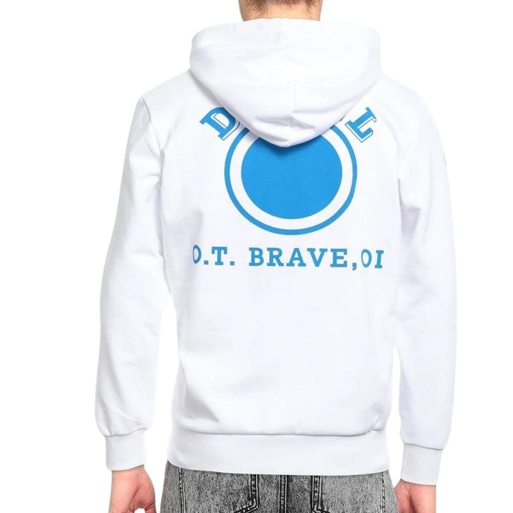 Diesel Mens Distressed Dot Logo Hoodie