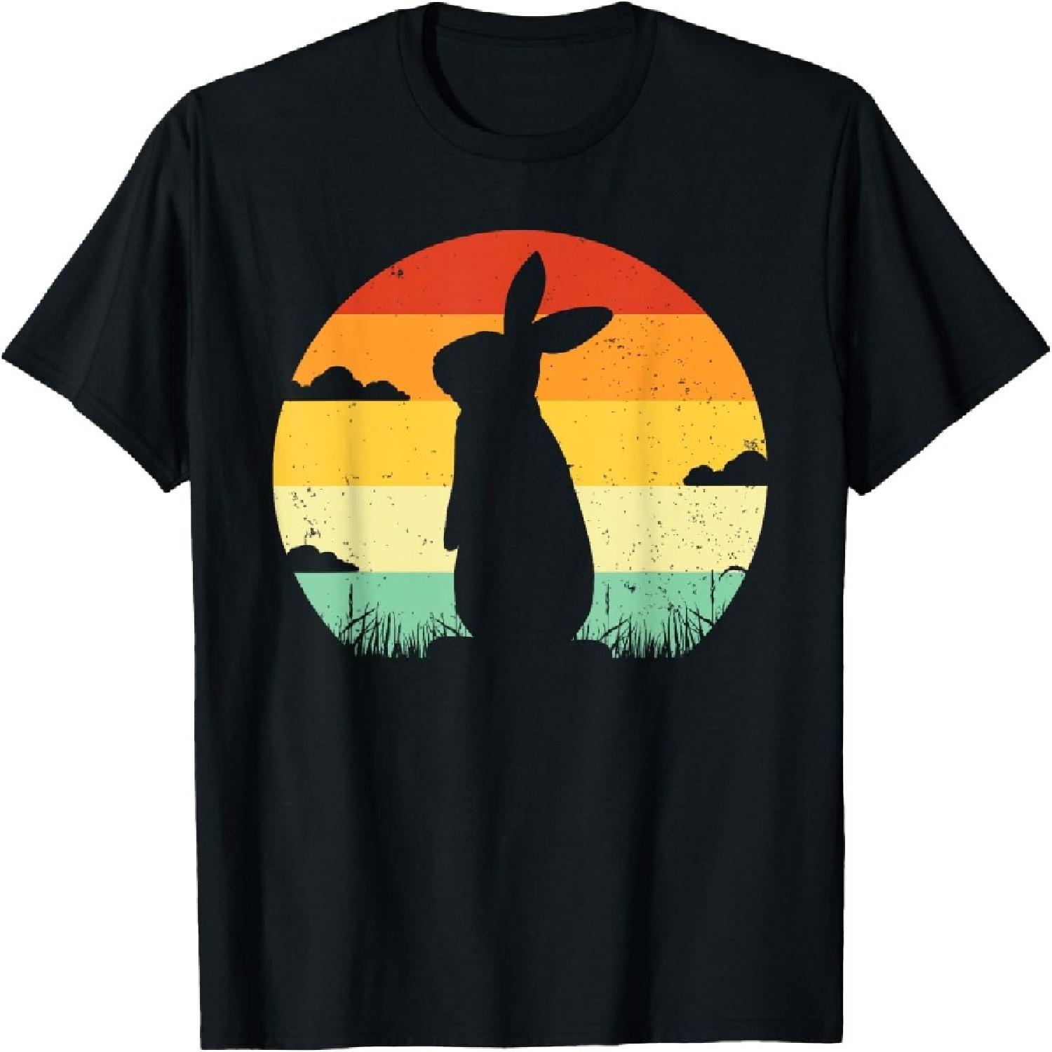 Rabbit Retro Vintage 80s Style Bunny Lover T-Shirt XXXXXL разноцветный