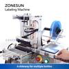 ZONESUN ZS-TB101 Tabletop Single Double Side Round Bottle Labeling Machine Slideway Automatic Feeders Label Sticker Machine