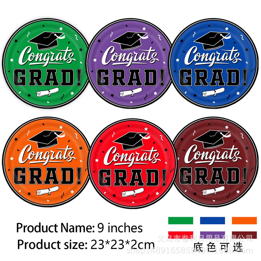 Graduation Season Themed Party Supplies Graduation Season Party Decoration Banner Flag Paper Plate Paper Tissue Tableware Arrangement Props