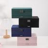 Lockable Three-Layer Velvet Jewelry Box with Earring, Ring, and Bracelet Storage
