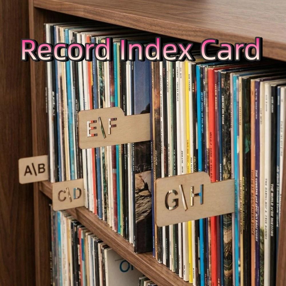 Wooden Vinyl Record Dividers Versatile Record Index Card Record Holder Organizer  Music Collection