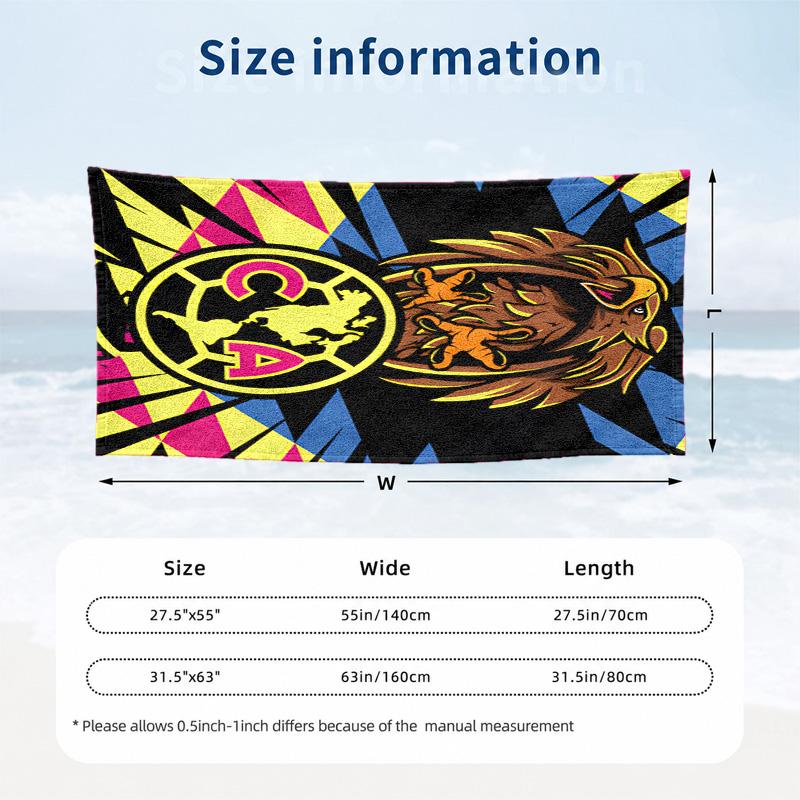 Club America Microfiber Beach Towel Quick Dry Sand Free Lightweight Beach Towels for Travel Swimming Camping