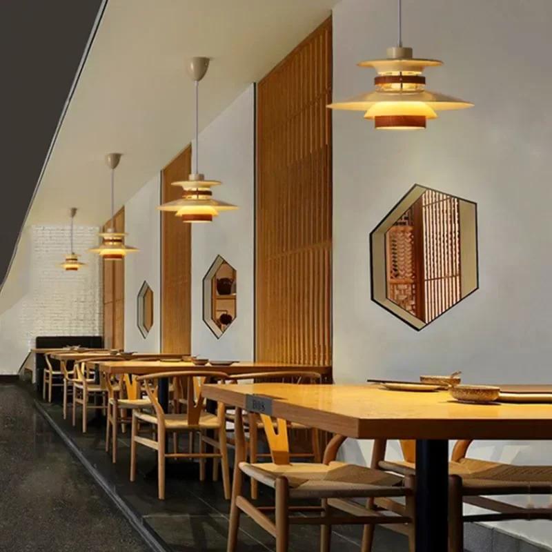 Nordic Iron Art Table Pendant Light Danish Designed LED Flying Saucer Chandelier Restaurant Bar Decor Lamp Indoor Fixture