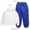Ace Flag Los Angeles Long Sleeve Hoodie and Oversized Size XL Men's Pile-Lined Sweatpants, Silhouette, White, (2L/LL), AF-SE-PA-015