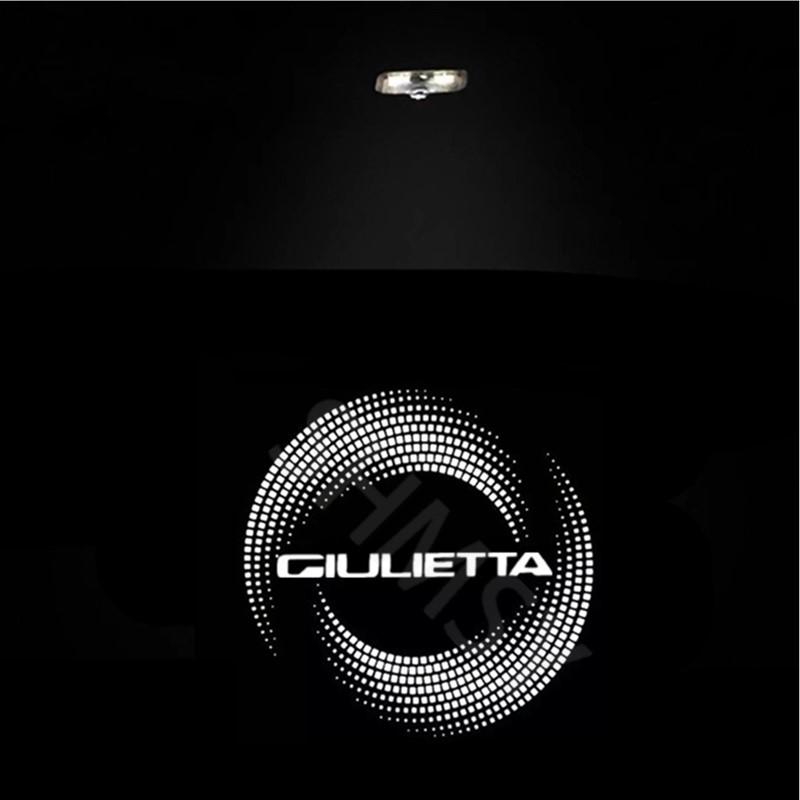 2Pcs LED Car Door Ghost Shadow Courtesy Lights For Alfa Romeo Giulietta 2011-2019 2020 2022 2021 Projector Emblem Accessories