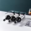 Elegant Red Wine Storage Rack for Kitchens - Sturdy Desktop Plastic Display Stand