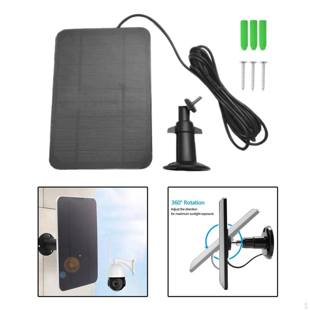 4W 5V Solar Panel Charging Accessories Easy Installation Replacement Camera