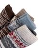 Autumn And Winter New Warm And Skin-Friendly Medium Tube Socks Merad Color Fair Island Cashmere Stacking Socks Retro Versatile Calf Socks