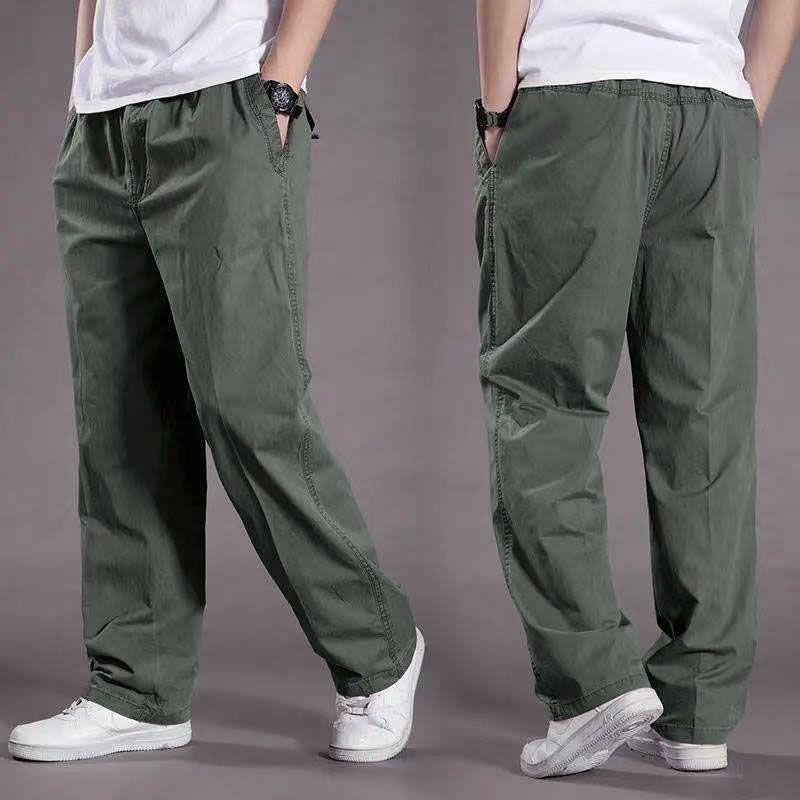 Men's Pants Quick Dry Breathable Pants Spring Sports Trouser Elastic Waist Straight Wide Joggers Running Tracksuit Men