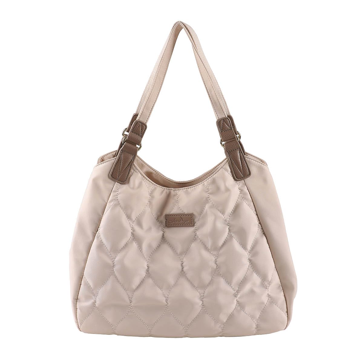 

Сумка-тоут из стеганого нейлона Lizdays B5, сумка для подгузников, сумка для поездок на работу, женская сумка, легкая, размер, сумка, (Натуральный/Серо-бежевый)