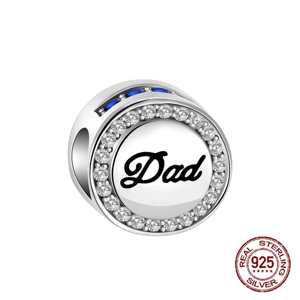 925 Silver Golden Charm Crown Family Tree Safety Chain Hollow Beads for Women DIY Bracelets Jewelry