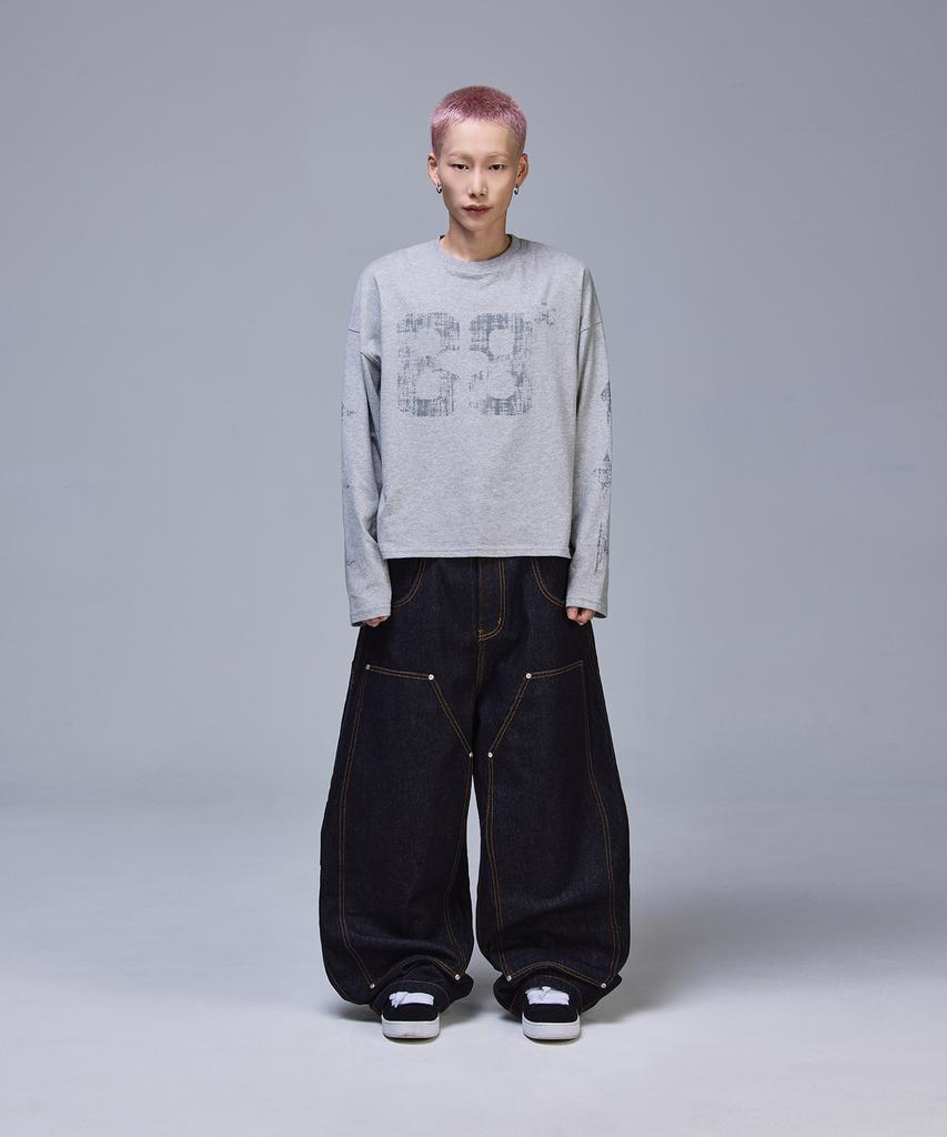 SCALLYWAG Double Knee Baggy Carpenter Raw Denim [Indigo]