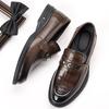 Spring Autumn Hot Selling Massage Sole Loafers Classic Brown Men's Leather Casual Shoes Office Men's Business Dress Shoes