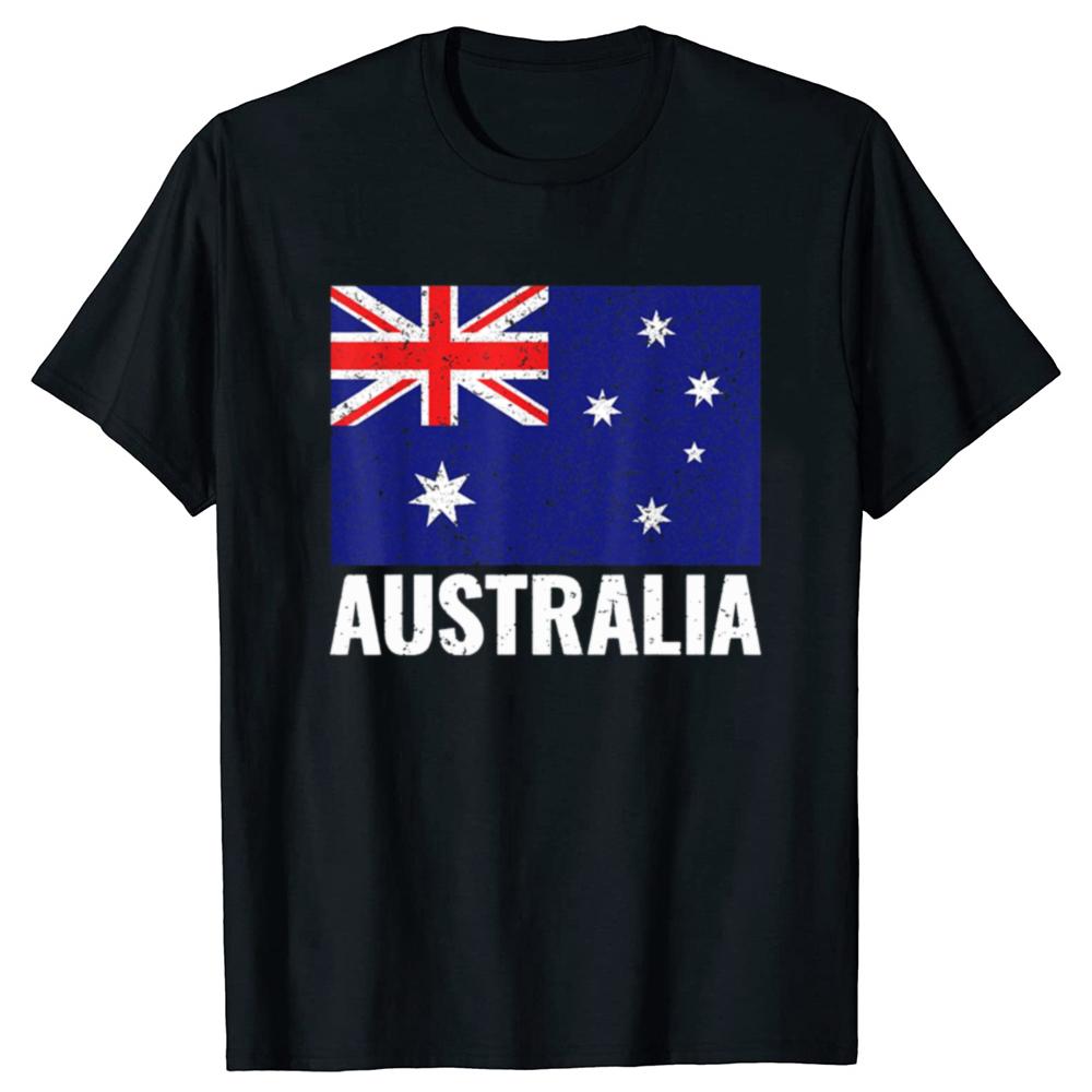 Funny Australia Australian Flag Pride Vintage Gift Tshirt Men Womens Fashion Casual Tshirt 100 Cotton Loose Oversized T Shirt